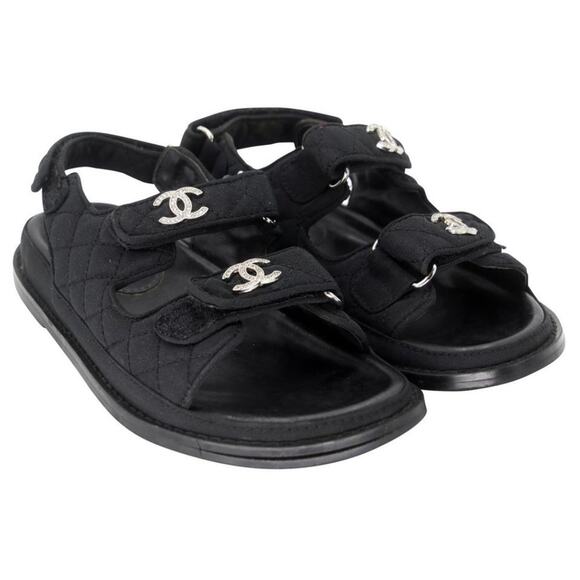 Chanel Quilted Crystal 39 Cc Dad Chunky Sandals CC-0921N-0002 - Picture 5 of 11